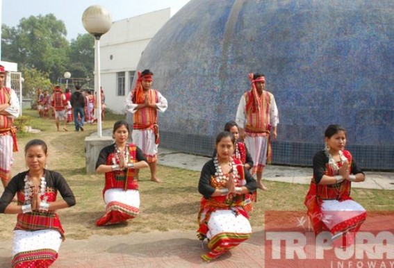 Tribal folk dance observed on the occasion of upcoming Republic Day celebration 